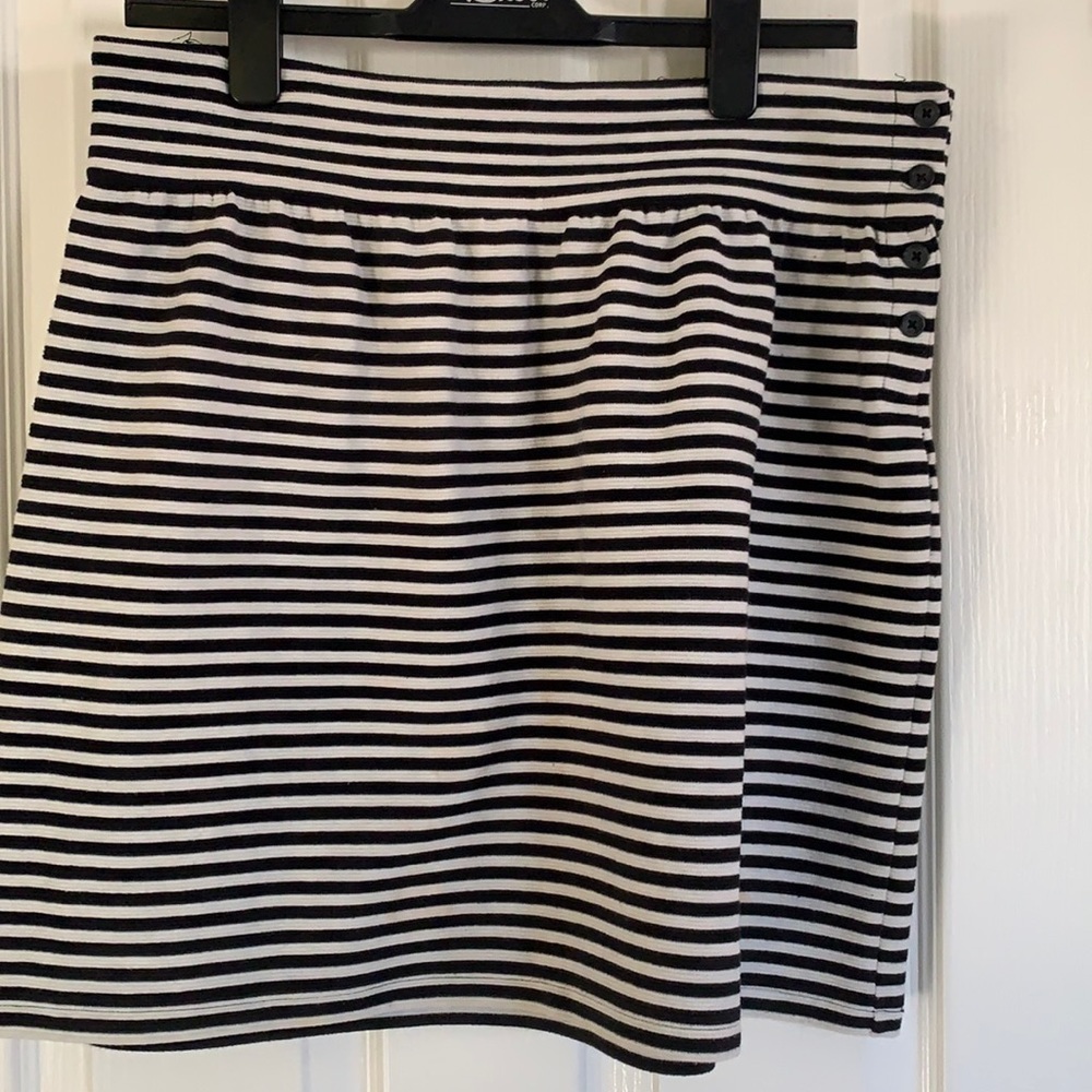 Joe Fresh Black & White Stripe Mini Skirt
